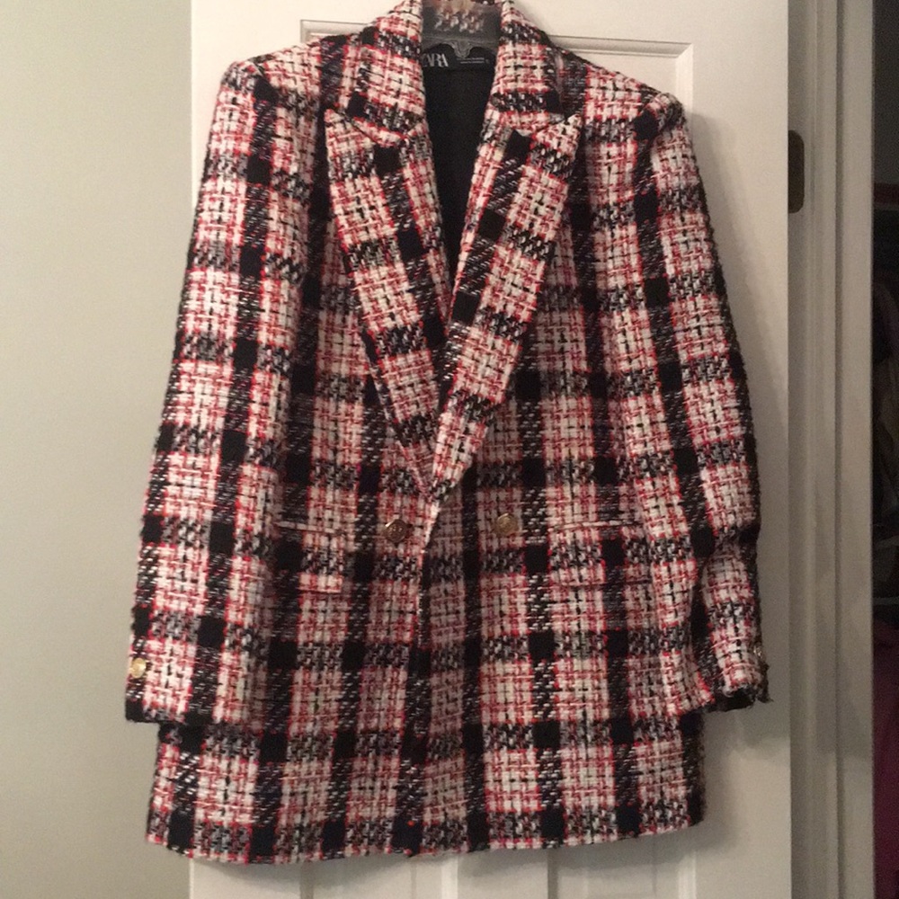 Zara glen plaid blazer